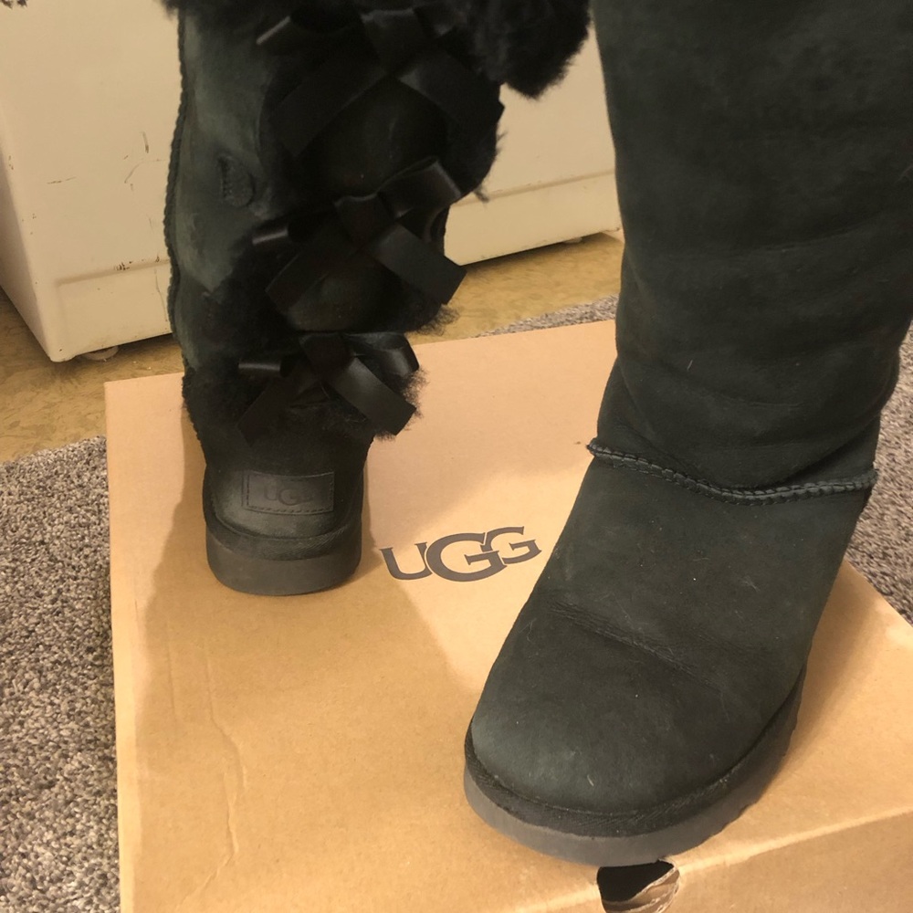 UGG Women's Black Bailey Bow Tall II